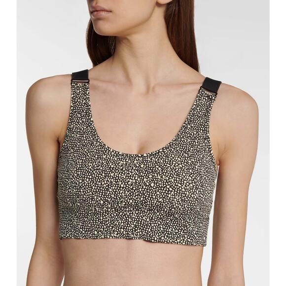 Varley Edris Sports Bra Mixed Pebble Size XS Black Cream Dot Print Cute Chic Gym - Picture 2 of 16